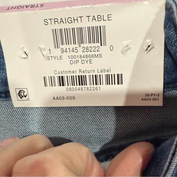 Style & Co Women Dip Dyed High Rise Natural Straight Jeans Blue Ombre Size 6 - Picture 7 of 12